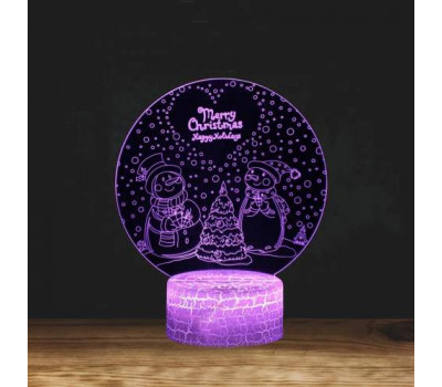 3D светильник Merry Christmas 