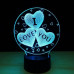 3D светильник I love you 
