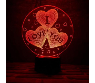 3D светильник I love you 